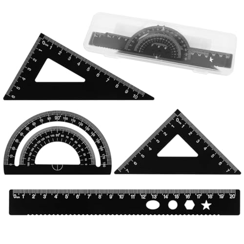 ZORVUJI Metallisches Geometrie Set für Architekten - Professionelles Zeichenset mit Winkelmesser Metall, Geodreiecken und Lineal, Geometrie-Werkzeug für Studenten und Profis ZORVUJI Metallisches Geometrie Set für Architekten - Professionelles Zeichenset mit Winkelmesser Metall, Geodreiecken und Lineal, Geometrie-Werkzeug für Studenten und Profis von ZORVUJI