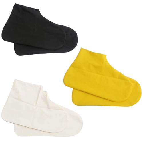 ZORVYN 3 Paar Wiederverwendbare Wasserdicht Überzieher Schuhe Gummiregenüberschuhe Rutschfest Galoschen Faltbar Regenschutz Schuhe für Motorradfahren Radfahren Herren Damen Größe L von ZORVYN