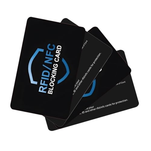 ZORVYN 4 pcs RFID-Schutzset NFC-Schutzhüllen, geeignet für Kreditkarten, Debitkarten, Bankkarten, Personalausweise und Reisepässe – Kreditkartenschutzhüllen zum Schutz vor drahtlosem Datenklau von ZORVYN