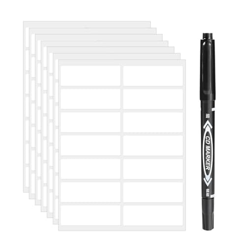 ZORVYN 420 Stück Kleidungs Etiketten Namensaufkleber für Kinder mit 1 Stück Stift, Wasserdicht Namensetiketten Namensschilder Selbstklebend Klebeetiketten 38 x 13 mm für Kleidung Schuluniform von ZORVYN