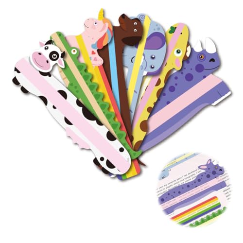 ZORVYN 7 PCS Dyslexia Overlay Ruler Guided Reading Strips Reading Aid Bookmark for Children von ZORVYN