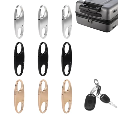 ZORVYN 9 Stück Vielseitig Verwendbare Reisverschlüsse, Diebstahlsicherung Zipper für Gepäck, Rucksack, Handtasche, Geldbörse, Anti-Diebstahl Verschluss, Reißverschluss-Schieber von ZORVYN