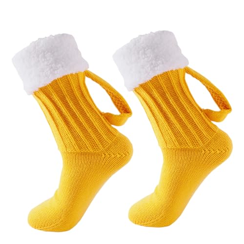 ZORVYN Bestickte Biersocken – atmungsaktive Baumwoll-Fun-Socken als Oktoberfest & Bier-Party Geschenk für Männer und Frauen von ZORVYN