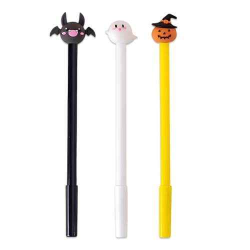 ZORVYN Set mit 3 löschbaren Gelstiften, löschbare wärmeempfindliche Tinte, Erasable Pen Halloween, löschen ohne das Blatt zu verbrauchen (Schwarz, Violett, Rot) von ZORVYN