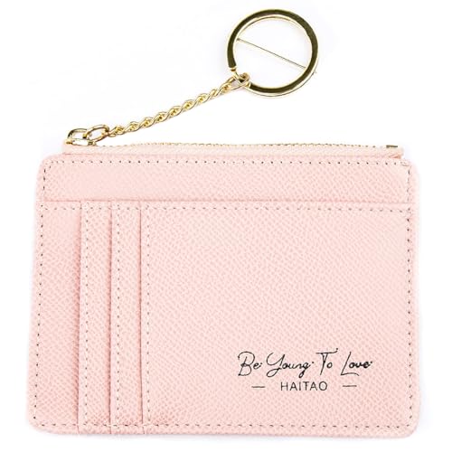 ZORVYN Slim Minimalist Kartenetui mit Münzfach, Front-Pocket-Geldbörse für Damen (8 Karten) (Rosa) von ZORVYN