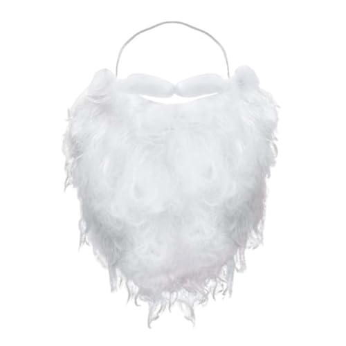ZORVYN Weihnachtsmann-Vollbart Weiß – Must-have Kostüm-Accessoire für Erwachsene zu Weihnachten, Nikolaus, Karneval & Halloween von ZORVYN