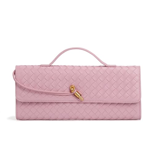 ZOSIVEB Gewebte Abend-Handtasche für Damen, lässig, modisch, Umhängetasche, veganes Leder, Schulter-Handtasche für Cocktail-Party, Arbeit, Pink, Urban Minimalist ZOSIVEB Gewebte Abend-Handtasche für Damen, lässig, modisch, Umhängetasche, veganes Leder, Schulter-Handtasche für Cocktail-Party, Arbeit, Pink, Urban Minimalist von ZOSIVEB