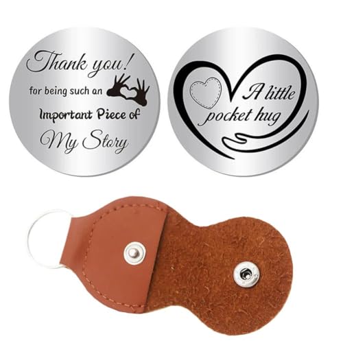 Pocket Hug Token Geschenke mit Aufbewahrungstasche aus PU-Leder für Fernbeziehungen, inspirierendes Geschenk, Boyf-Andenken für Männer, stil 1, 1 set von ZOUBAOQ