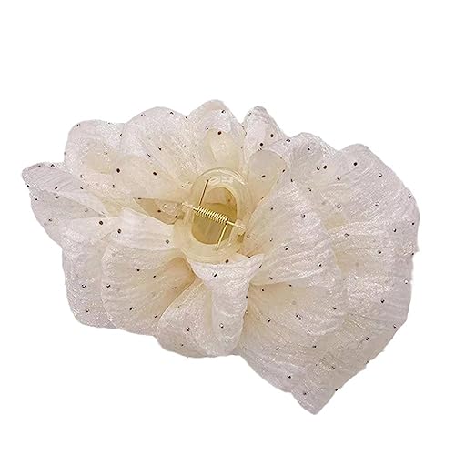 Sommer-Haarklammern aus Netzstoff, große Schleife, für Damen, elegante Accessoires, Clip, Schleife, Pferdeschwanz, Kopfschmuck von ZOUBAOQ