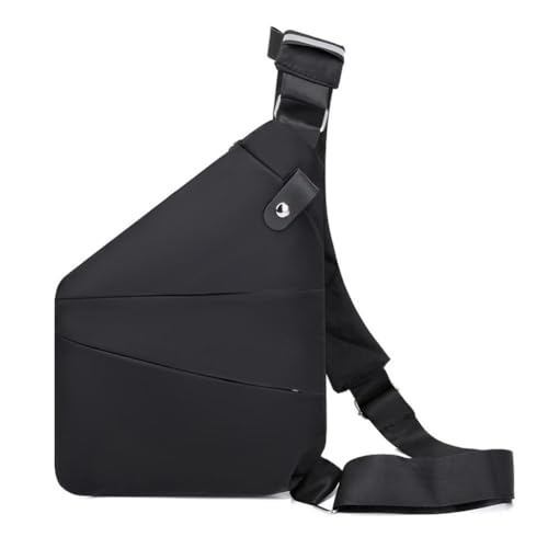 ZOUBAOQ Sling Bag - Diebstahl Crossbody Umhängetasche für Herren und Wandern Joggen Frauen, Schwarz , Right Shoulder von ZOUBAOQ