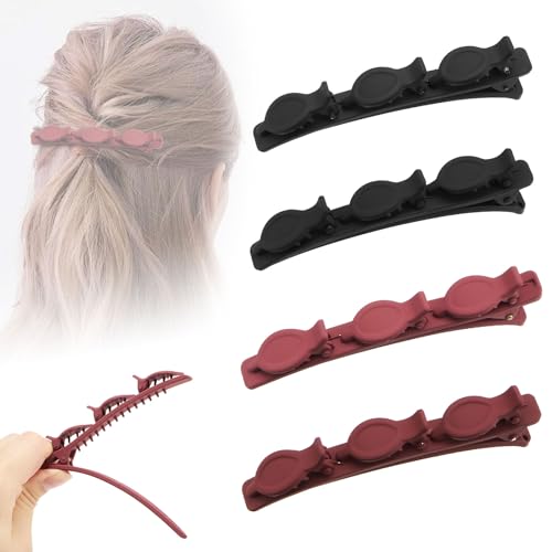 4 Stück geflochtene Haarspangen, elegante Haarstyling-Clips, doppellagige Haarspangen für Frauen und Mädchen(Based-Style6) von ZOUIQSS