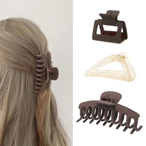 ZOUIQSS 3er-Set Haarspangen für dünnes, dickes, lockiges Haar, Pferdeschwanzhalter, Kopfbedeckung, Haarstyling-Accessoires für Frauen und Mädchen von ZOUIQSS