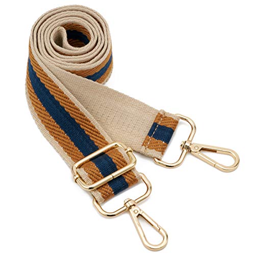 ZOUIQSS Damen Goldfarbene Bunter Schultergurt längenverstellbarer breiter Tragegurt Schultergurt für Handtaschen 3.8cm breit 73-125cm-Schultergurt für Handtaschen((3.8CM) Color14) von ZOUIQSS