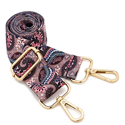 ZOUIQSS Damen Goldfarbene Bunter Schultergurt längenverstellbarer breiter Tragegurt Schultergurt für Handtaschen 3.8cm breit 73-125cm-Schultergurt für Handtaschen((3.8CM) Color29) von ZOUIQSS