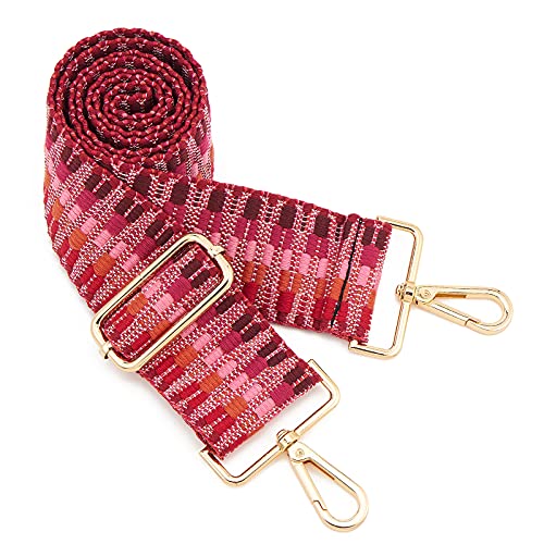 ZOUIQSS Damen Goldfarbene Bunter Schultergurt längenverstellbarer breiter Tragegurt Schultergurt für Handtaschen 3.8cm breit 73-125cm-Schultergurt für Handtaschen((5CM) Color30) von ZOUIQSS