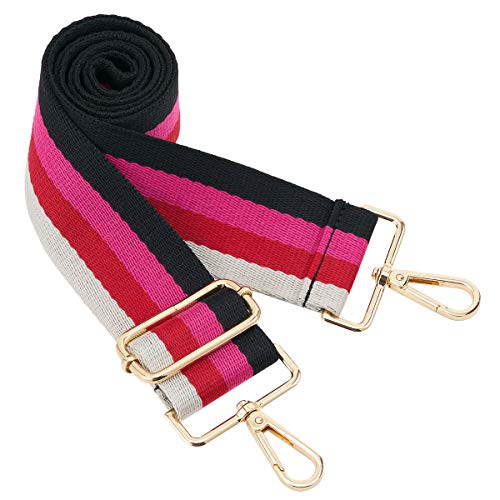ZOUIQSS Damen Goldfarbene Bunter Schultergurt längenverstellbarer breiter Tragegurt Schultergurt für Handtaschen 3.8cm breit 73-125cm-Schultergurt für Handtaschen((5CM) Color6) von ZOUIQSS