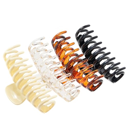 ZOUIQSS Große Haarklammern für Frauen, rutschfeste Haarklammern mit starkem Halt, Haarstyling, dünn und dick, für lockiges Haar, 4 Stück(Style3) von ZOUIQSS