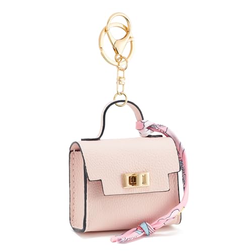 ZOUIQSS Münzgeldbörse, Mini-Handtasche, Schlüsselanhänger für Damen, kreative Schlüsselanhänger, Make-up-Tasche, Münzgeldbörse mit Reißverschluss(Style1-Pink) von ZOUIQSS