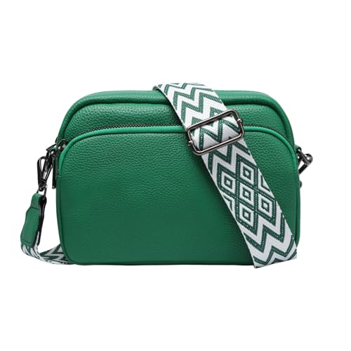 ZOUIQSS Umhängetaschen für Damen,Umhängetaschen mit verstellbarem breiten Riemen mehreren Taschen Cross Body Bag für Frauen(grün) von ZOUIQSS