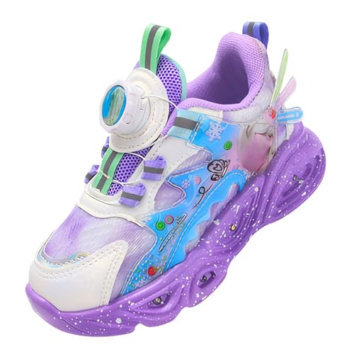 ZOUPREME Mädchen ELSA Kinder Prinzessin Turnschuhe, Kinderschuhe Mesh Laufschuhe Girls Casual Sports Shoes Sneaker Xmas (A2-Purple-Mesh2,31) von ZOUPREME