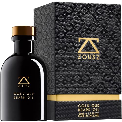 ZOUSZ Bartöl - Duftende Pflegeformel aus schwarzem Gold Oud-Holz mit natürlichen Ölen - Nicht-fettendes Bartpflege-Öl - Vegan-freundliches Geschenk für Männer - 50mL von ZOUSZ