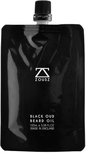 ZOUSZ Black Oud Bartöl Herren – Bartserum Bart öl Zedernholz & mit Argan- und Avocadoöl – Fördert Bartöl Wachstum, pflegt & macht Barthaar weich – 100ml Nachfüllbeutel von ZOUSZ