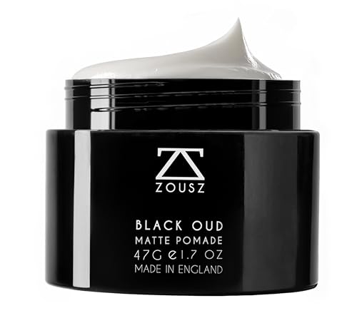 ZOUSZ Black Oud Matte Pomade für Männer – Premium-Haarwachs – Mattes Haarstyling – Geschenk für Ihn – 47g von ZOUSZ