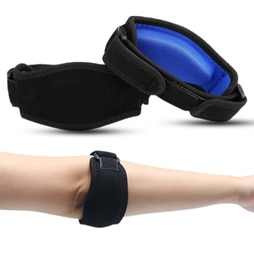 1 Paar Ellenbogenbandage Männer Damen, Kompression Bandage mit EVA-Futter, Ellenbogenbandage Männer Damen, Einstellbare Tennisarm und Golferarm Bandage von ZOWEXIQ