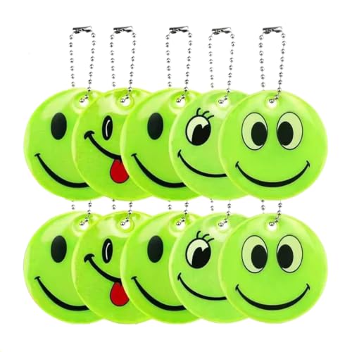 10 Stück Reflektierender Fußballanhänger, Schutzengel-Reflektor für Mädchen, Sicherheits Reflektor Anhänger, Reflektoren Anhänger, Anhänger Schulranzen, für Nächtliches Radfahren Laufen Trekking von ZOWEXIQ