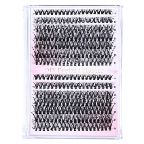 Einzelne Wimpern Volumen Wimpernverlängerung Cluster Lashes Individual Eeylashes Extensions Curl Fluffy Wimpern Extensions Natürlich Fake Lashes, für Anfänger Mädchen und Frauen von ZOWEXIQ