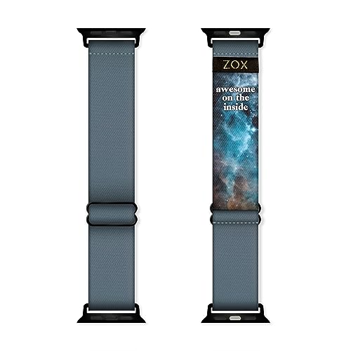 ZOX Armband für Apple Watch, Tiefseeblau, weiches, verstellbares Gummiband mit motivierenden Bestätigungen und schönen Kunstwerken, Geschenke für Männer, Frauen und Jugendliche (40/41/42 mm) von ZOX