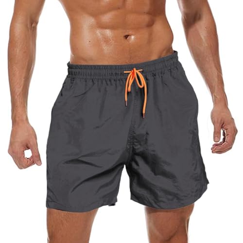 ZOXOZ Badehose Herren Atmungsaktiv Schnelltrocknend Boardshorts mit Verstellbarem Tunnelzug und Mesh-Futter Grau XL von ZOXOZ