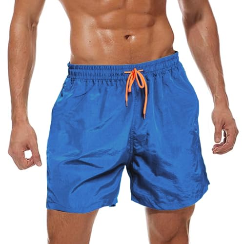 ZOXOZ Badehose Herren Atmungsaktiv Schnelltrocknend Boardshorts mit Verstellbarem Tunnelzug und Mesh-Futter Navyblau L von ZOXOZ