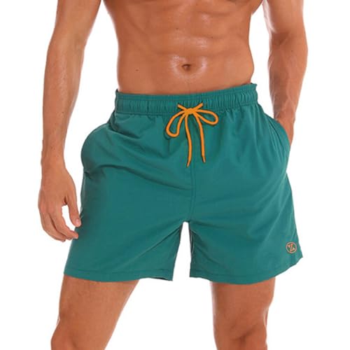 ZOXOZ Badeshorts Herren Badehose Herren Shorts Kurze Hosen Herren Schnelltrocknend Männer Schwimmhose Boardshorts Strandshorts Herren Beachshorts mit Mesh-Futter Verstellbarem Tunnelzug Grass Green L von ZOXOZ