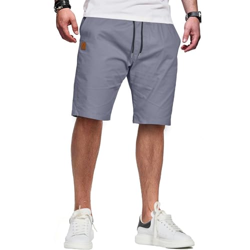 ZOXOZ Kurze Hose Herren Shorts Herren Sommer Chino Shorts Baumwolle Cargo Shorts Freizeithose Kurz Mit Taschen Denim Blau 3XL von ZOXOZ