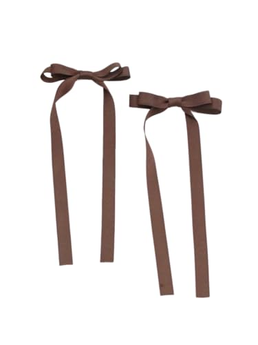 ZOYA Premium Elegante Braun Satin Haarspange Schleife - Stilvolles Accessoire für Jedermann Mädchen und Frau von ZOYA Premium