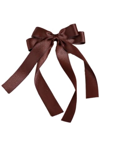 ZOYA Premium Elegante Braun Satin Haarspange Schleife - Stilvolles Accessoire für Jedermann Mädchen und Frau von ZOYA Premium