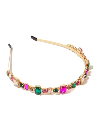 ZOYA Premium Elegante Haarreif mit Mehrfarbigen Kristallen - Gold Accessoire für Mädchen für besondere Anlässe von ZOYA Premium