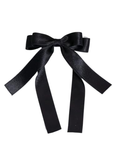 ZOYA Premium Elegante Schwarz Satinschleife für Haare - Stilvolles Accessoire für jeden Anlass von ZOYA Premium