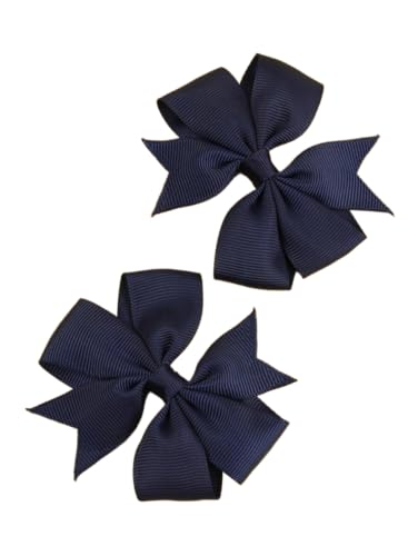 ZOYA Premium Haarspangen für Mädchen Schleifen - 2er Set Marineblau, Elegante und dauerhafte Schmuck für jeden Anlass von ZOYA Premium