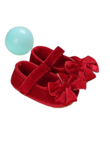 ZOYA Premium Rot Baby Schuhe mit Schleifen - Stilvolle und bequeme Schuhe für Mädchen | Ideal für die ersten Schritte, rot red, w miesiącach: 0-6 von ZOYA Premium