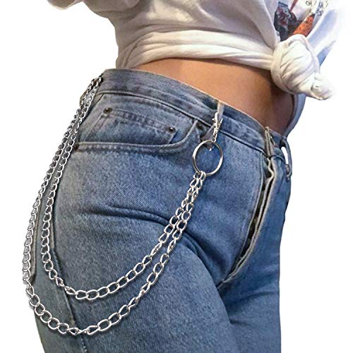 ZOYLINK Punk Damen Hosenkette, Jeanskette Brieftasche Kette Mode Hip Hop Kette Geldboerse Kette für Damen von ZOYLINK