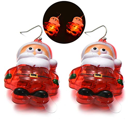 Zoylink Weihnachten Tropfen Ohrringe Ohrringe Leuchten Kreative Ohrringe für den Urlaub (Santa Claus) von Zoylink