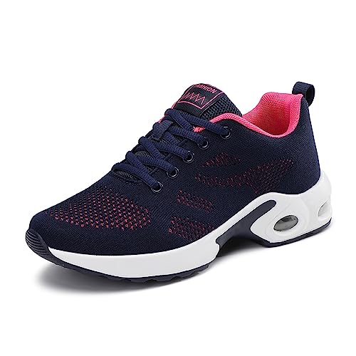 ZPAWDH Damen Laufschuhe Atmungsaktiv Leichtes Straßenlaufschuhe Outdoors Sportschuhe Gym Sneakers Purpur Rosa 37EU von ZPAWDH