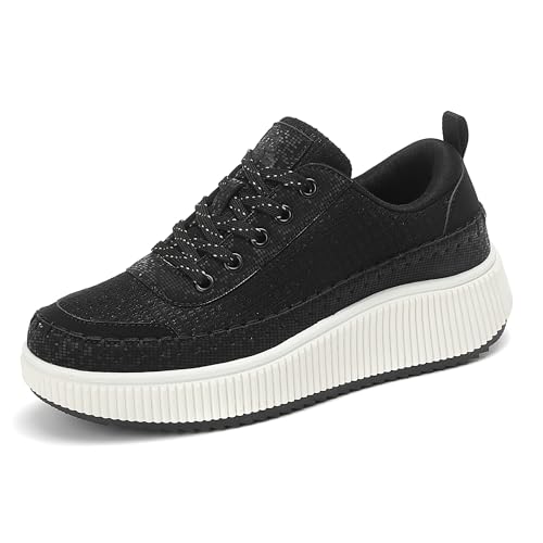 ZPAWDH Damen Laufschuhe leichte atmungsaktive Straßenlaufschuhe Outdoor Sportschuhe Schwarz 36EU von ZPAWDH