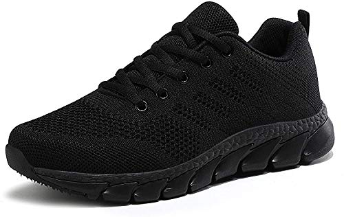 ZPAWDH Damen Turnschuhe Atmungsaktiv Laufschuhe Leichtgewichts Sportschuhe Freizeitschuhe Straßenlaufschuhe Outdoor Sneaker Alles Schwarz,39EU von ZPAWDH