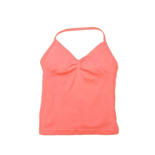 ZPC1CS81 Longline Träger-Top, Sport, Yoga, Damen-Fitness-Tanktop, Fitnessstudio, schöner offener Rücken, BH, Laufen, Workout, Halfter, Milchorange, XS ZPC1CS81 Longline Träger-Top, Sport, Yoga, Damen-Fitness-Tanktop, Fitnessstudio, schöner offener Rücken, BH, Laufen, Workout, Halfter, Milchorange, XS von ZPC1CS81