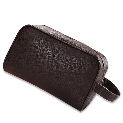 Kosmetiktasche Mädchen Customized Letters Traveling Washing Bags Can Handle Multi -Function Large -Capacity Makeup Bag Storage Bag for Men Woman(Coffee) von ZPFDSG