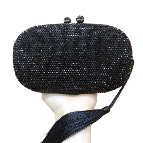 ZPFDSG Glitzer Tasche 28 Farben Damen Orange/Grün Abendtaschen Steine ​​Clutch Bags for Hochzeit Party Braut Strass Geldbörse Dame Handtaschen und Geldbörsen(Dark Grey) von ZPFDSG