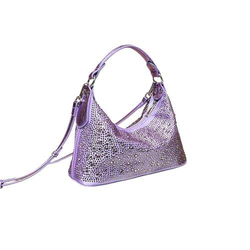 ZPFDSG Glitzer Tasche Damen Abendtasche Glänzender Strass Damen Schultertasche Dinner Party Handtasche Weibliche Umhängetaschen(9891-Purple) von ZPFDSG